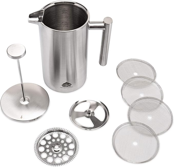 Stainless Steel French Press 1L