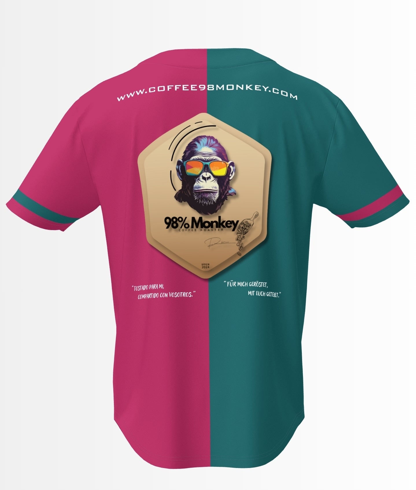 Offizielles 98% Monkey T-Shirt – Baseball-Edition